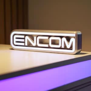 Tron Inspired Encom Sign - Encom LED sign-