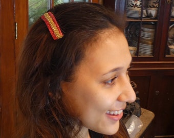 Christmas Hair Combs (PAIR) Hand Decorated Festive and Fun Hair accessories for the holiday season