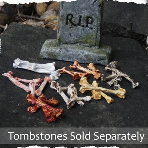 Sampler Pack Miniature Bones 1:12 scale -21 bones + &#39;bone fragment&#39; -BONES ONLY -Mini Human Bones -Handmade gnome fairy garden accessory