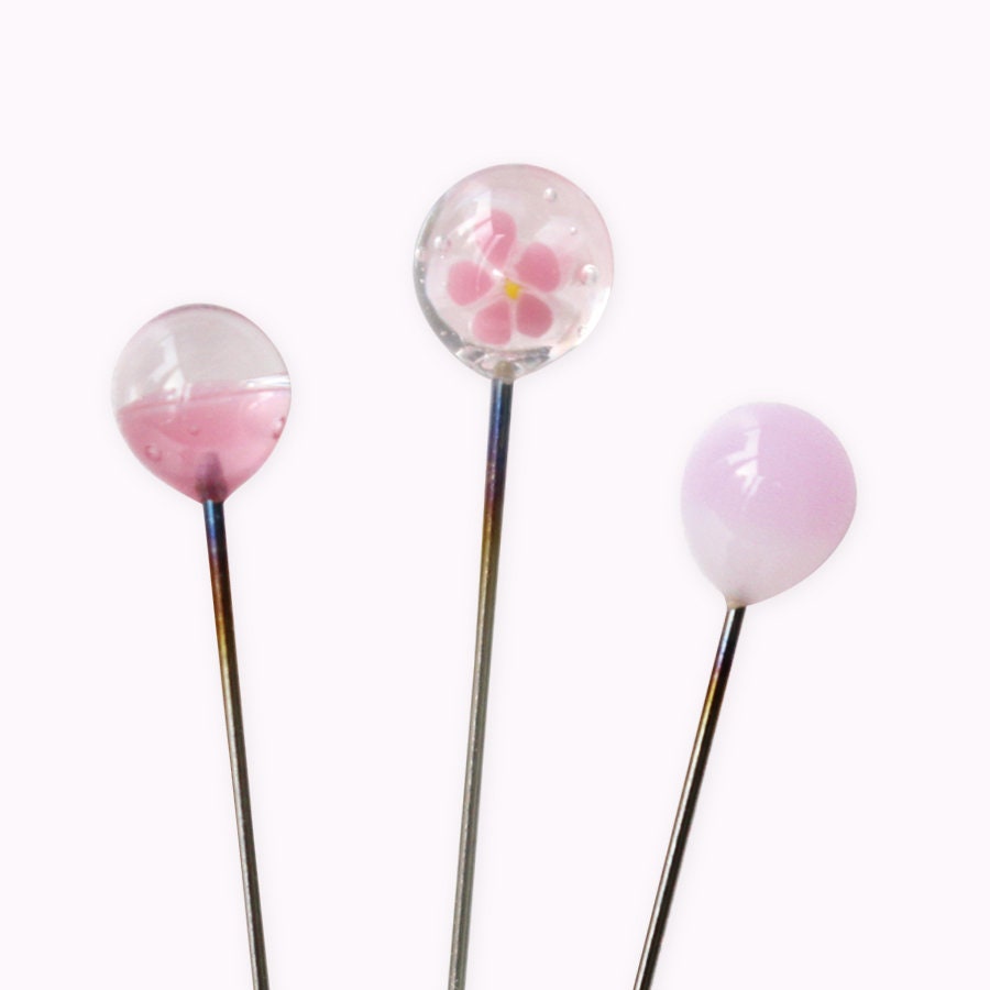Glass Head Tambo-Dama Sewing Pins by Cohana {Sakura 23} - Willow Cottage  Quilt Co