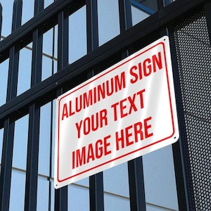 Custom Aluminum Metal Sign: Personalized Business, Parking, or Delivery