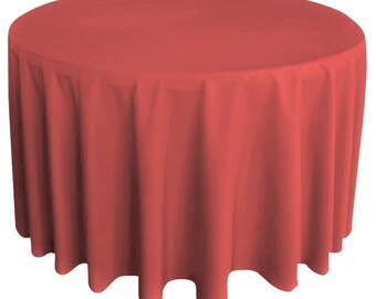 EasyNappes Tablecloth Round 63 inch Jacquard red Anti-Stain EasyNappes Tablecloth Round 63 inch Jacquard red Anti-Stain