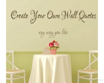 Custom Vinyl Wall Lettering Decal: Personalized Name, Quote, Nursery Decor