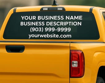 Custom Car Window Banner – Personalized Vinyl Windshield Decal for Cars & Trucks