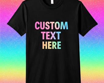 Personalized Cotton T-Shirt: Custom Text or Design Unisex Tee