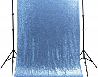 Baby Blue Sequin Backdrop 7ft x 7ft Sequin Baby Blue Backdrop Curtain for Photo Booth Party Photography Backdrop Curtain 