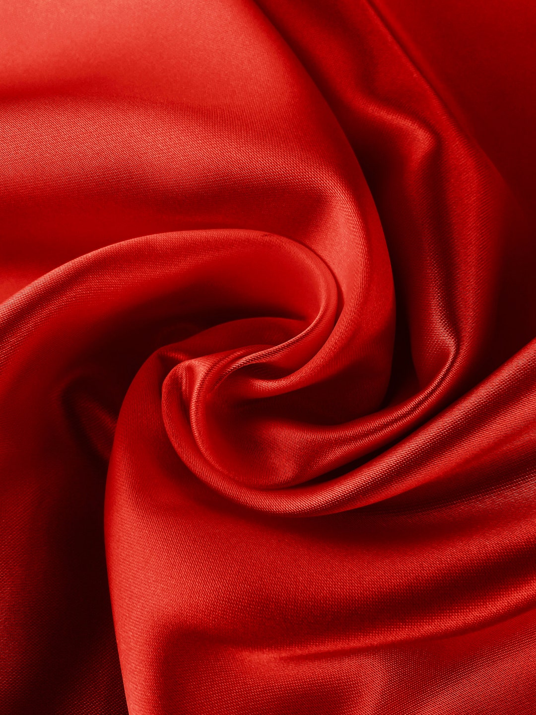 Primary Red SIlky Lining Polyester Apparel/Dress Fabric, 60 Wide