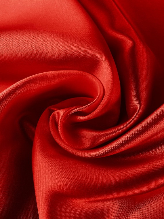  Solid Satin Fabric - RED - 60 Width - Sold BTY : Arts, Crafts  & Sewing