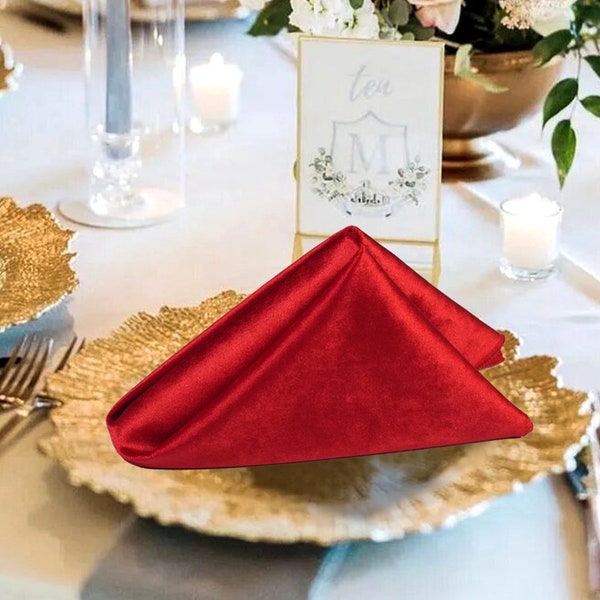 Red Royal Velvet Napkin