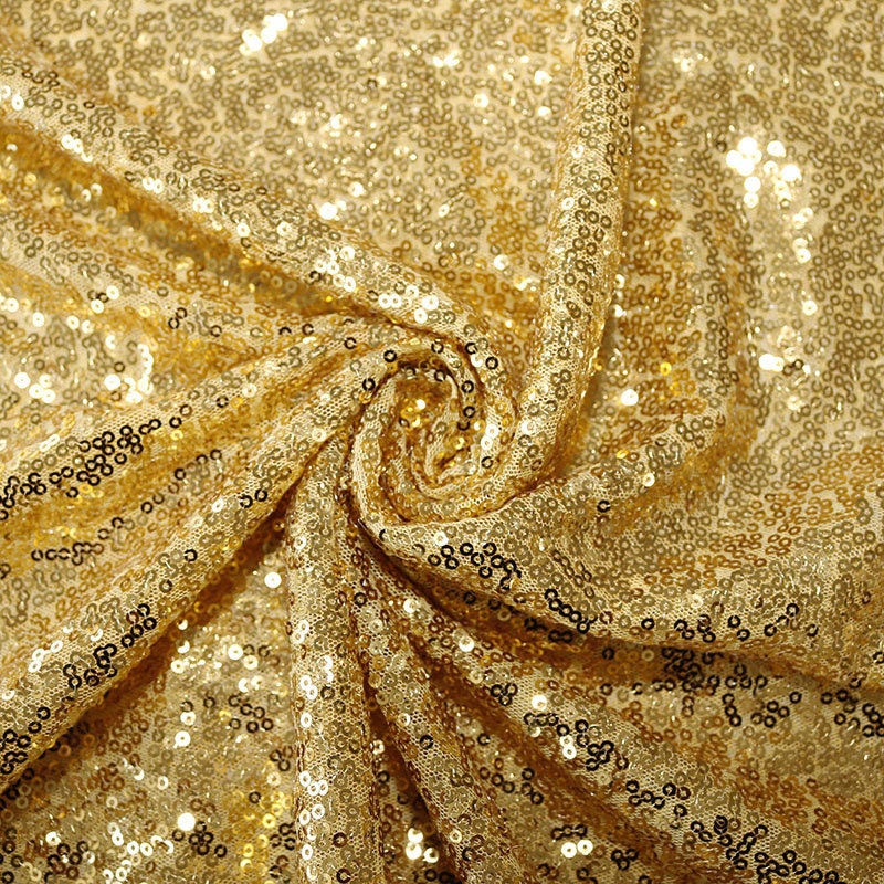 Gold Sequin Fabric 52 Inch Wide 