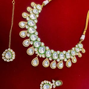 Rihana Sabyasachi inspired kundan choker necklace image 10