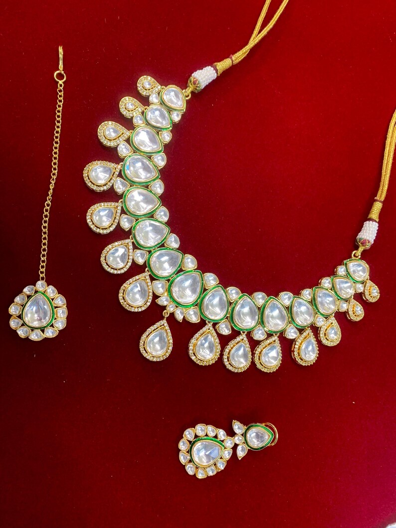 Rihana Sabyasachi inspired kundan choker necklace image 10