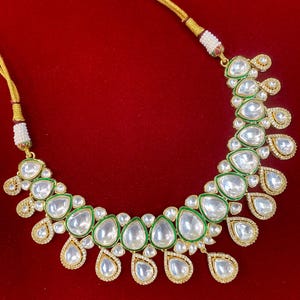 Rihana Sabyasachi inspired kundan choker necklace image 6