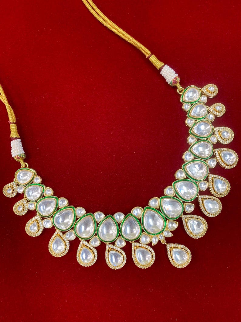 Rihana Sabyasachi inspired kundan choker necklace image 6