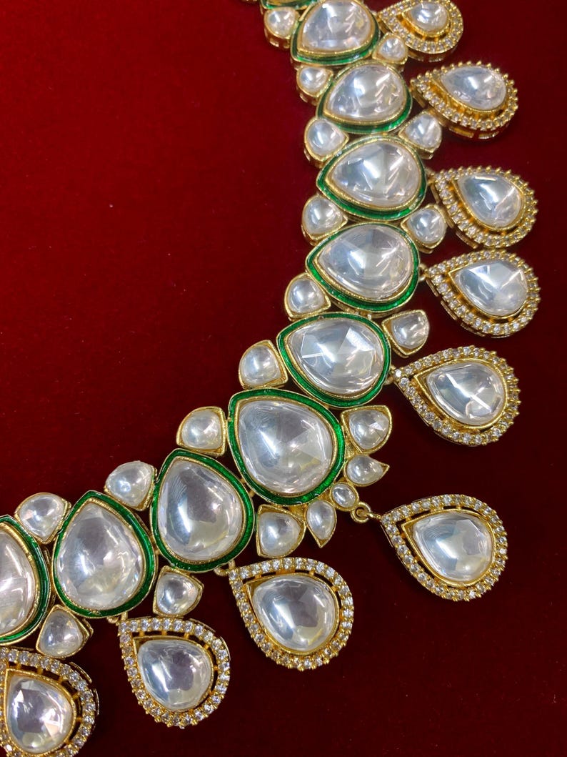 Rihana Sabyasachi inspired kundan choker necklace image 4