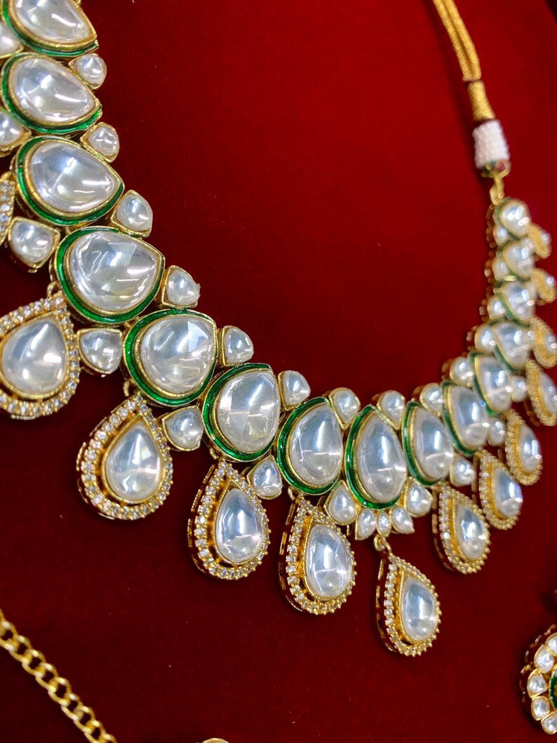 Rihana Sabyasachi inspired kundan choker necklace image 9