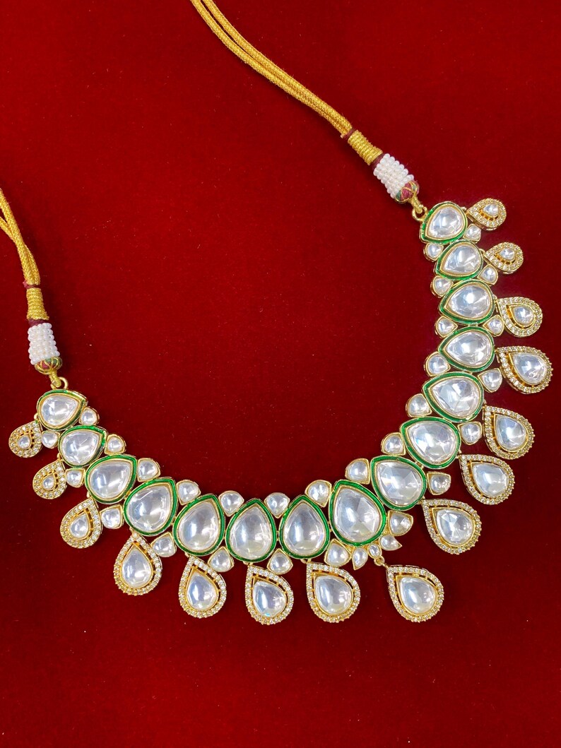 Rihana Sabyasachi inspired kundan choker necklace image 5