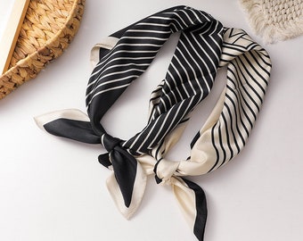 large black silk scarf