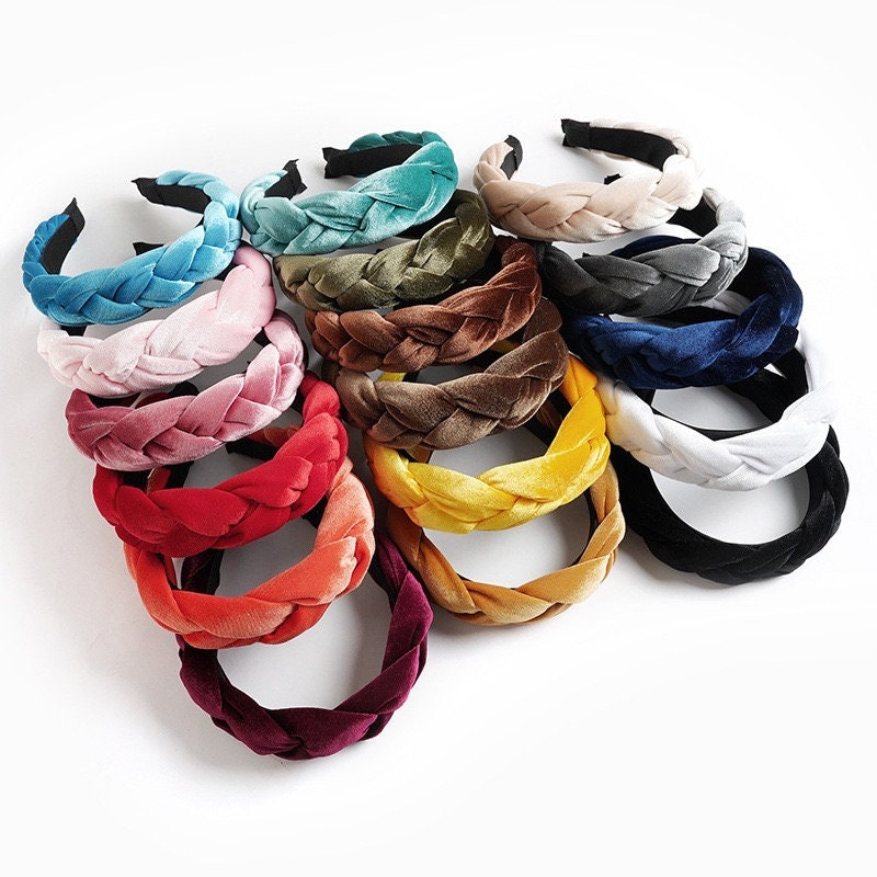 Velvet Braided Padded Headband| Spanish Vintage Style Alice Hair band…