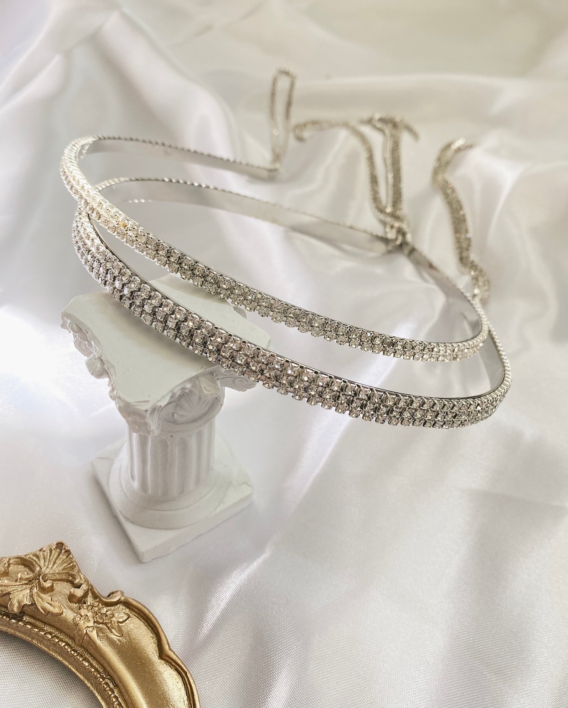 Rhinestone Headband With Tassel women Tassel Headband Etsy