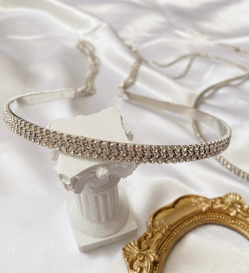 Rhinestone Headband With Tassel women Tassel Headband Etsy