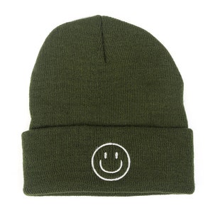 Knit Winter Happy Beanies With Smiley Facewinter Basic Beaniewinter ...