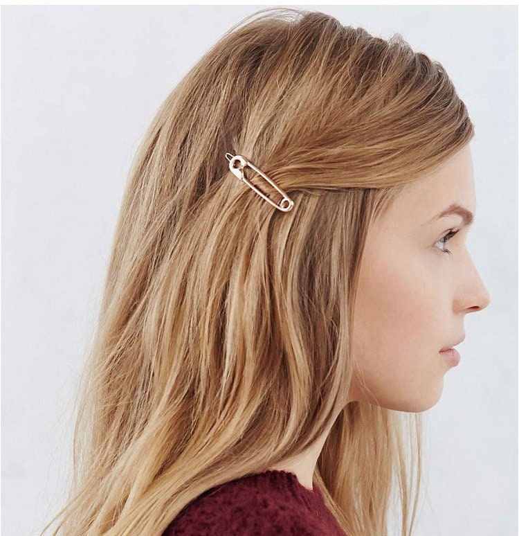 Safety Pin Hair Clips Set of 2Fun Cute Hair Clips Hair Etsy