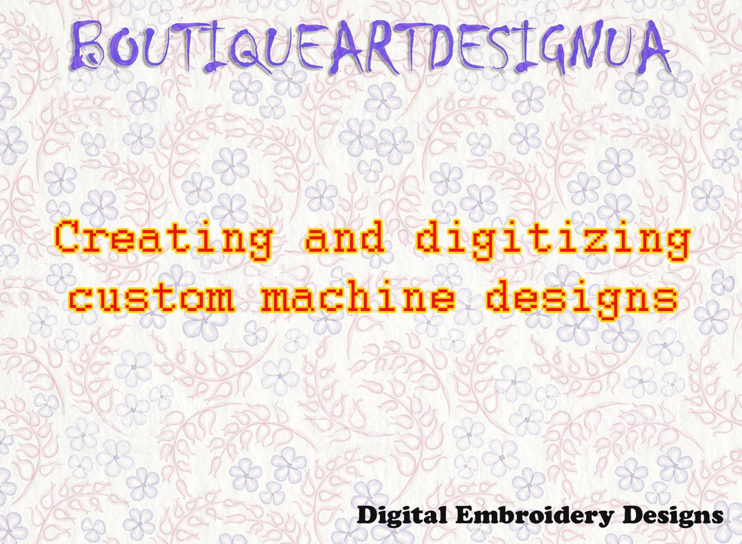 Custom Embroidery Design - Etsy