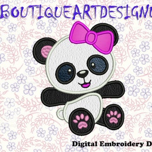 Cute panda Applique Embroidery Designs, Panda Machine   Embroidery Designs, Panda applique machine embroidery design, Panda applique