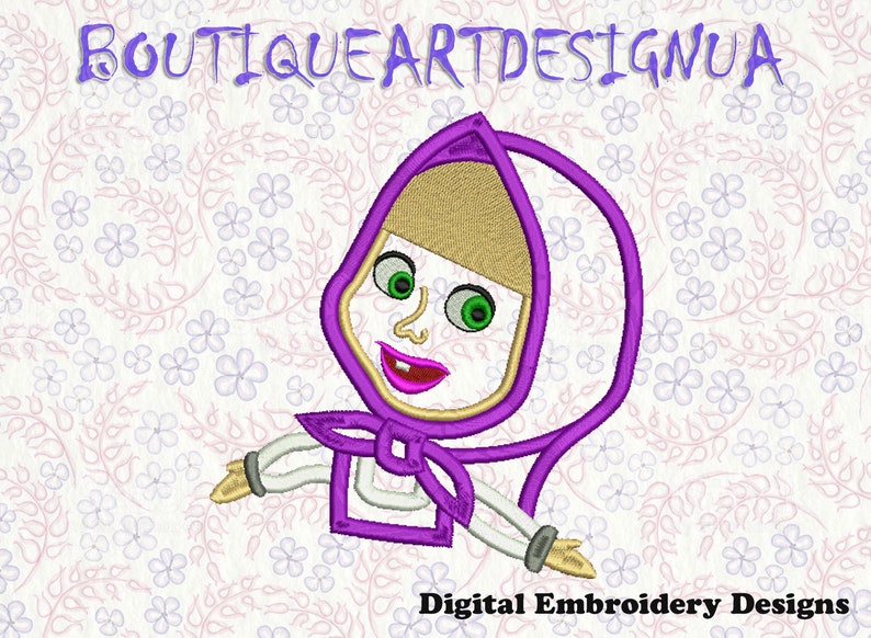 Masha Applique Embroidery Designs Masha and bear Embroidery Etsy