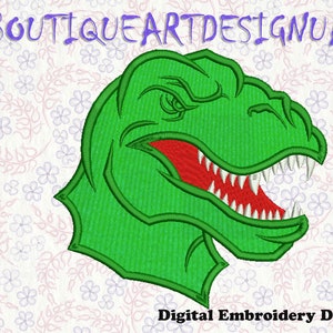 T-Rex head dino Applique Machine Embroidery Design, T-Rex Machine Embroidery Design, Dino Applique Embroidery Design