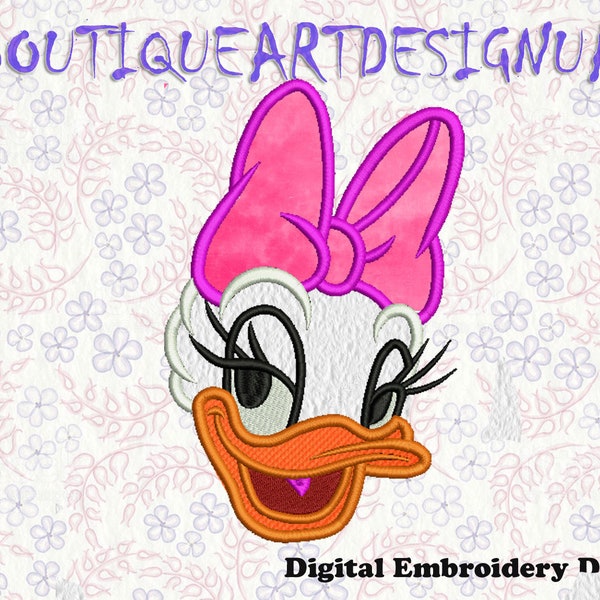 Duck Head Applique Embroidery Designs, Pink Duck Embroidery Designs, Cool Duck Family Embroidery Design, Machine Embroidery Design