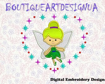 Fee Applikation Maschine Stickerei Design, Prinzessin Maschine Stickerei Design, Fee Applikation Stickerei Design
