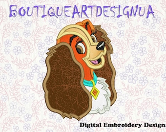 Cute Dog Applique Embroidery Design, Charming Dog Embroidery Design, Creative Dog Machine Embroidery Applique, Applique For Baby