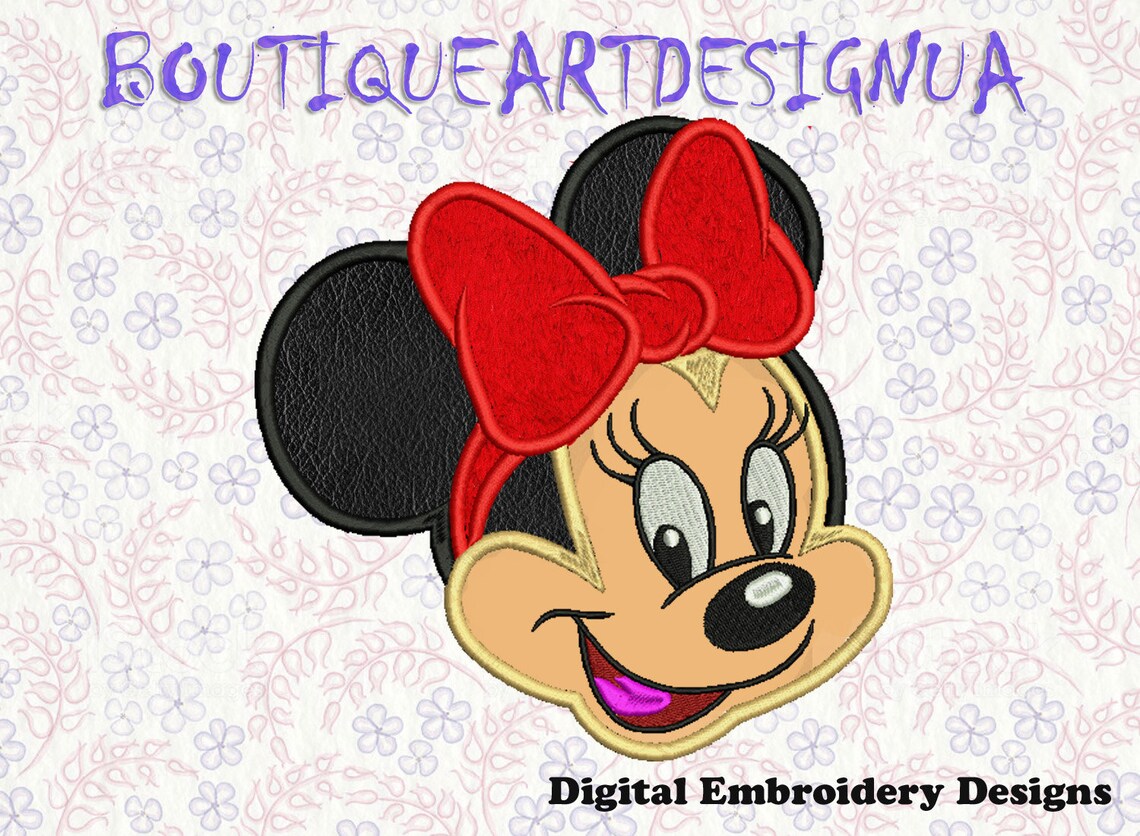 Mouse face Applique Embroidery Designs Machine Embroidery Etsy