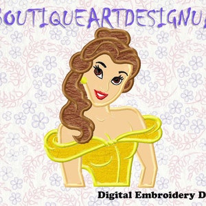 Prinzessin Applikation Maschine Stickerei Design, Schönheit Prinzessin Stickerei Design