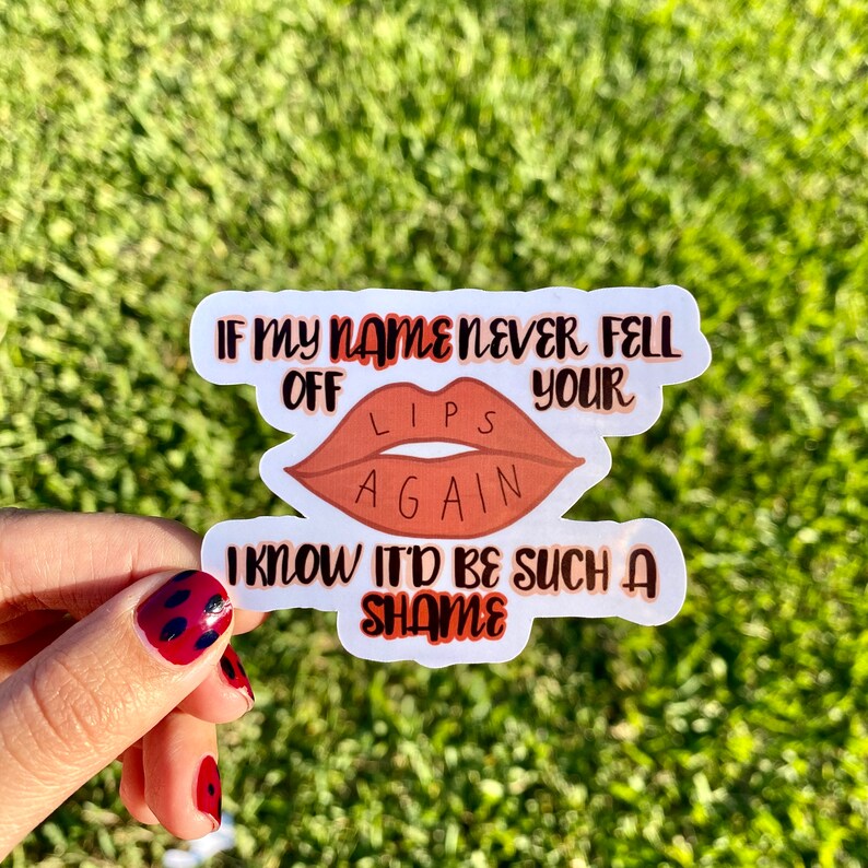 Lover of Mine lyrics sticker waterproof Etsy