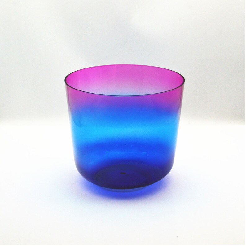 8inches Crystal Singing Bowl Rainbow Color With Free Mallet Etsy