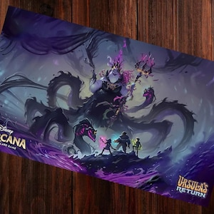 Lorcana Ursula Sea Witch Queen Championship Ursula's Return Playmat TCG Alta calidad Envío rápido Play Mat Trade Card Juego Accesorio Regalo