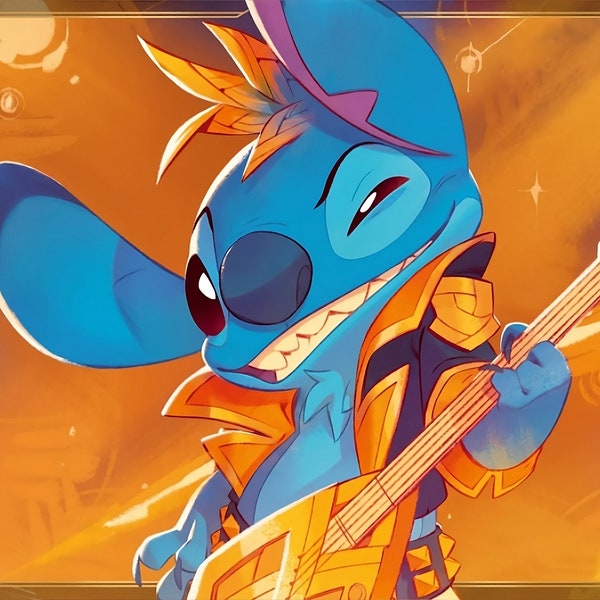 Lorcana Rockstar Stitch Into The Inklands NO-Champion Playmat TCG High Quality Fast Shipping Play Mat Trade Card Game Accessory Gift