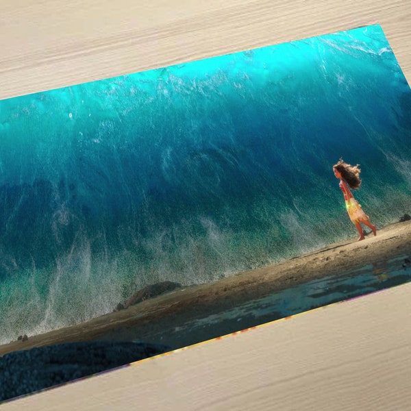 Lorcana Moana Chosen by The Ocean Playmat Side View Movie Cinematic - High Quality Print Card Game Play mat Non pixelated print