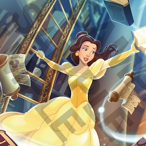 Lorcana Belle Strange But Special Enchanted Playmat TCG High Quality Fast Shipping Play Mat Trade Card Game Accessory Gift