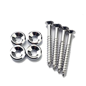 Ibanez Guitar Neck Chrome Mounting Screws & Bushings Ferrules for Ibanez Guitar Bolt on Necks