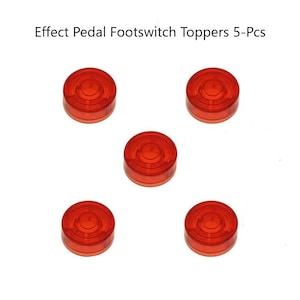 5X Pieces Candy Foot Switch Topper Effect Pedal Topper Protection Cap for Guitar Pedal Opaque Red