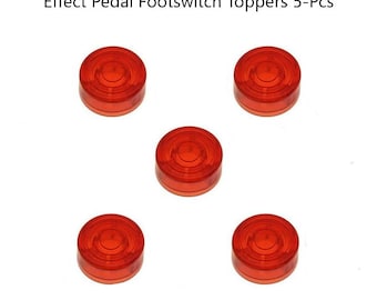 5X Pieces Candy Foot Switch Topper Effect Pedal Topper Protection Cap for Guitar Pedal Opaque Red