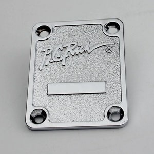 New BC Rich Chrome Guitar Neck Plate With Blank SN Neck Plate w/Screws MI Korea