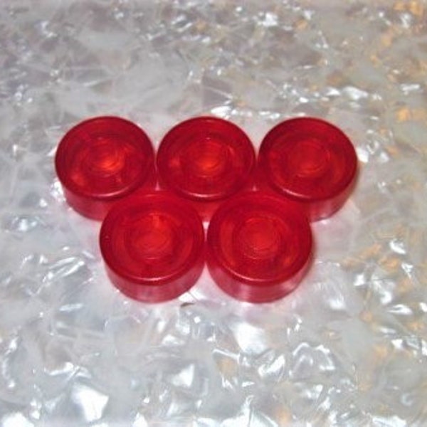 5X Pieces Mooer Candy Foot Switch Topper Effect Pedal Topper Protection Cap for Guitar Pedal Opaque Red