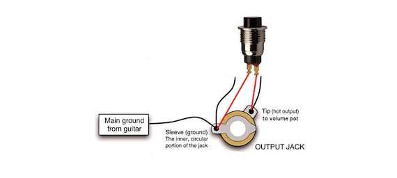 ギター用モーメンタリーキルスイッチ プッシュボタン コンプリート