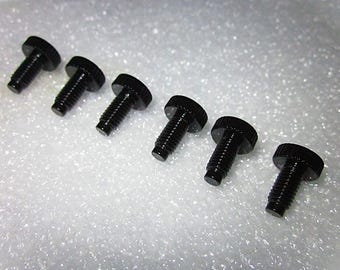 Floyd Rose Black Stainless Steel Saddle Intonation String Lock Fine Tuner Screws 6pcs with Smooth Fine-Tuning Action