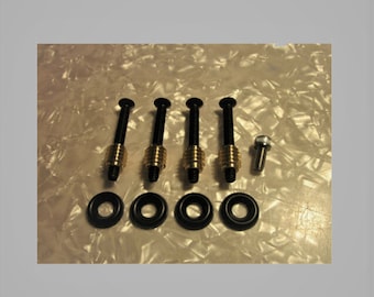 Kit di inserti in ottone per manico nero per chitarra 1-1/2 per riparazione/aggiornamento del manico della chitarra avvitato
